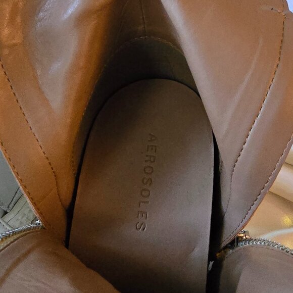 AEROSOLES Cream and White High-Top Wedge Platform Sneaker Boots Size 10.5 US - Picture 11 of 13